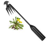 Weed Removal Tool, New Garden Weeding Tools Manganese Steel Hand Weeder Tool with Handle, 4 Teethes Dual Purpose Manual Weeders Tool Weed Pulling Tool for Garden