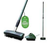 Weed Remover Tool Wire Brush Scraper Set with Metal Broom & Weed Removal Head - Remove Weed & Moss