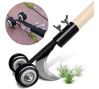 Weed Remover Tool With Wheels - Handled Weeder Tool For Crevice & Crack Weeding Between Slabs, Block, Paving, Patio - Garden Weeding Snatcher Tool For Effective Cleaning - Easy Weed Puller On