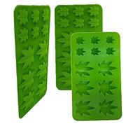 Weed Silicone Leaf Cannabis Mold, Gummy, Marijuana Pot, For Muffins Cookie Chocolate Fondant Greenery Candy Polymer Clay Edible Hemp 3 Green Molds