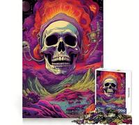 Weed Skull for Adults 1000 Piece Puzzle Think Training Serene Escape Defined Edges Creative Gift (50x75cm)