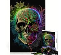 Weed Skull Jigsaws 1000 Pieces for Adults Mind Clarity Mind Calming Fun Fine Edges Perfect Present (38x26cm)