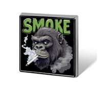 Weed Smoking Gorilla Smoker Button Pins Square Badge Personalized Button Brooch Lapel Pins for Women Men Gifts