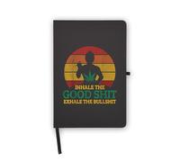 Weed Style Yoga Inhale Exhale Funny Notebook, Blank Pages, Faux Leather Cover, Planner, Journal, Workbook