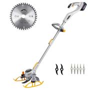 Weed Whacker Cordless, Lightweight Edger Trimmer, Electric Weed Trimmer Rechargeable, 90° Cutting Head, Anti-Collision Steel Ring, Non-Slip Handle, For Lawns And Farmland, Diy Garden, Lawn Care 21B