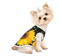 Weed with Sunflower print Dog Clothes T Shirts for Small Dogs Breathable Puppy Kitten Dog Shirts for Pet Dogs Cats