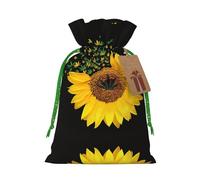 Weed With Sunflower Print Drawstring Bags,Snack Bags,Storage Bags For Gift Wrapping,Party Decorations
