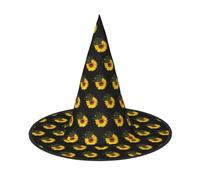 Weed With Sunflower Printing 2 Pack Halloween Hat Soft Witch Hats For Carnivals Masquerades Space Saving Caps