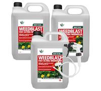 Weedblast Fast Acting Weedkiller 3 x 5 Litre with Long Hose Trigger (Ready to use), See Results Within 24 hours