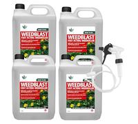 Weedblast Fast Acting Weedkiller 4 x 5 Litre with Long Hose Trigger (Ready to use), See Results Within 24 hours