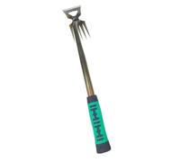 Weeding Tool Handle Weed Remover,Premium Carbon Steel & Silicone Handle,5/6/11 Teeth Options,Long Handled Ergonomic Design for Garden,Yard Patio Lawn,Ideal for Weeding In Between Slabs (6 Teeth)