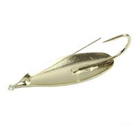 Weedless for flutter Spoon Lure 21g Copper Metal Weedless for(Golden 64mm*22mm, 14g, 3/0)