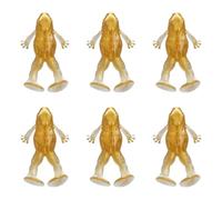 Weedless Frog Lure for Cover Fishing | Floating TPE Topwater Body with Paddle Legs, 6 Pack Freshwater Casting Use