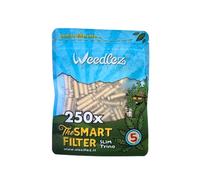 WEEDLEZ Activated Carbon Filter 5 mm - SmartFilter Slim Trino | Pack of 250 | With Special Fibre, Ceramic & Activated Carbon | Gentle Enjoyment Without Clogging - Less Harmful Substances