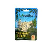 Weedlez Smart Filter Diameter 5 mm - SmartFilter Slim Trino | Pack of 50 | Activated Carbon Filters with Cellulose, Ceramic & Vegan Activated Carbon Made of Coconut Shells | Gentle Enjoyment Without