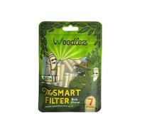Weedlez SmartFilter Diameter 7 mm - Big Flow | Pack of 50 | Activated Carbon Filters with Cellulose, Ceramic & Vegan Activated Carbon Made of Coconut Shells | Low-Toxic and Gentle Smoking Experience