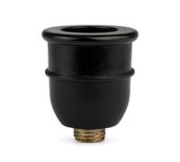 Weedness Black Square Wooden Head - Acrylic Plastic Accessory Adapter Chillum Shillum Bowl