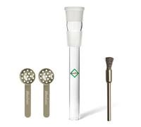 Weedness Glass Bong Chillum 18.8 mm Slot 17 cm Set 3 Pieces - Accessory Shillum Head Adapter Tip Steckchillum Connector