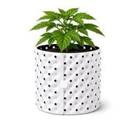Weedness Roots Plus 1.5 Liters in White 12 x 15 cm - Flower Pot Container for Indoor Outdoor Homebox Seedling Accessory Cultivation