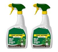 Weedol Fast Acting Weedkiller, Effective Garden Weed Control, Killing Broadleaf Weeds and Grasses, Perfect for Paths, Patios, Driveways, Borders, Long-Lasting Performance, Outdoor Spaces, 1L, (2 Pcs)