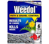Weedol Path And Gravel Weedkiller Concentrate 6 Tubes Kills Weeds To The Root Ideal For Paths Driveways And Gravel
