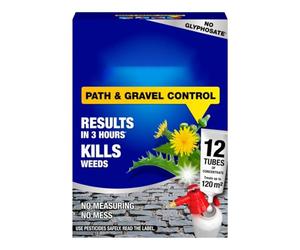 Weedol Path & Gravel Control, Fast-Acting Formula, Prevents Regrowth, Easy-to-Apply, Long-Lasting, Clean Surfaces, Ideal for Paths, Gravel Areas, Driveways & Permeable Patios, 12 Tubes