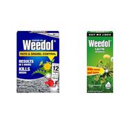 Weedol Path Weed Killer Liquid Concentrate 12 Tubes Treats 120m2 Garden Path Patio Weed Control Concentrated Lawn Weedkiller Easy Mix Liquid 500 ml