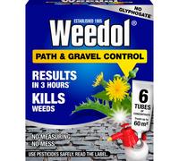 Weedol Path Weed Killer Liquid Concentrate 6 Tubes Treats 60m2 Garden Path & Patio Weed Control