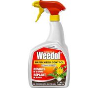 Weedol Rapid Weed Control 1L | Glyphosate-Free Fast Action Weedkiller | Visible Results in 3 Hours | Replant in 3 Days | Pelargonic Acid Formula for Flower Beds & Veg Patches | Ready to Use Spray