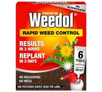 Weedol Rapid Weed Control Concentrate 6 Tubes Fast Acting Weedkiller Results In 3 Hours Replant In 3 Days Treats 60M2