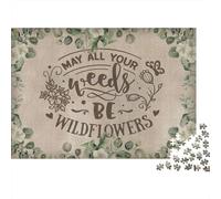 Weeds Be Wildflowers 1000-Piece Puzzle for Adults, 52x38cm/1000pcs, White Pieces with A Smooth Surface; to Finish in A Few Relaxed Sessions