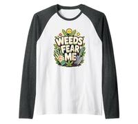 Weeds Fear ME Gardener Confidence Raglan Baseball Tee