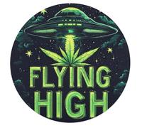 Weeds Flying High Aliens Wooden Jigsaw Puzzles for Adults Brain-Teasing Game Idea Puzzle Gift for Unisex