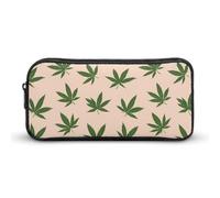 Weeds Pattern Large Capacity Pencil Cases with Zippered Portable Pen Pouch Makeup Bag Office Supplies