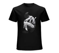 WEedsyJXU Men's XXX Tentacion Hip Hop Kneeling Rap Rapper Tee T-Shirt Black S