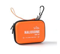 weefla Empty Naloxone Carry Case Kit, Fits 2 Pack Narcan Nasal Spray, for Opioid Overdose Emergency, Hard Shell & Splash Resistant, High-Visibility Orange, First Responder & Daily Use (No Naloxone