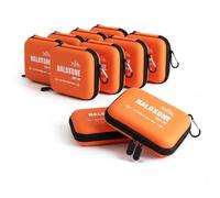 weefla Empty Naloxone Carry Case Kit, Fits 2 Pack Nasal Sprays, for Opioid Overdose Emergency, Hard Shell & Splash Resistant, High-Visibility, First Responder & Daily Use (No Naloxone), Orange, S
