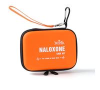 weefla Empty Naloxone Carry Case Kit, Fits 2 Pack Nasal Sprays, for Opioid Overdose Emergency, High-Visibility, Shock & Crush Resistant, Easy to Clean, for First Responder & LEO (No Naloxone), Orange