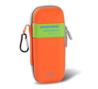 Weefla Slim Carry Case for EpiPen, Hard Shell Carrying Holder for 2 Epinephrine Epi Pens or Trainer, Bright Color for Easy Spotting, Compact Travel Size for First Responder & Allergy Sufferer Use (GR)