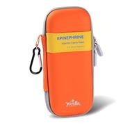 Weefla Slim Carry Case for EpiPen, Hard Shell Carrying Holder for 2 Epinephrine Epi Pens or Trainer, Bright Color for Easy Spotting, Compact Travel Size for First Responder & Allergy Sufferer Use (YL)