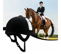 Weegeeks Equestrian Velvet Riding Helmet - Sport Helmet for Horseback Riding & Show Jumping (54cm)