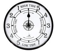 WEEGEEKS Tide Clock Nautical Clock, Metal Aluminum Tide Clock High Tide Low Tide, Nautical Wall Clock for Wall Decor, Boat Accessories (Style A)