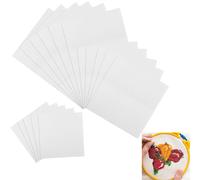 WeeGoo 16 PCS Aida 14 Count Cross Stitch Fabric, 20/30/45 cm Embroidery Fabrics Sheet, White Reserve Aida Cotton Cloth for Embroidery Needlework Cross Stitch
