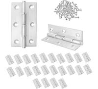 WeeGoo 24 Pcs 3 inch Ball Bearing Door Hinge, Stainless Steel Butt Hinges | Folding, Internal Door Hinge with 144 Pcs Screws, for Doors, Window, Small Household Furniture, Cabinet