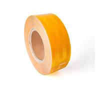 WeeGoo 25M Yellow Reflective Tape, 5cm Wide Waterproof Reflective Tape, High Visibility Trailer Reflective Tape, Warning Security Marking Tape for Safety Reminder on Night