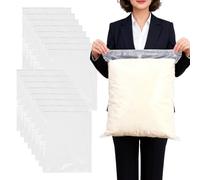 WeeGoo 40 PCS Large Ziplock Bags for Clothes, 40CM x 50CM Clear Travel Clothes Storage Bags, Seal Large Plastic Hospital Bag Ziplock for Garment Luggage Organiser (with Hole)