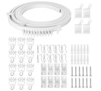 WeeGoo 6 Meter Bendable Curtain Track, Flexible Curtain Rail Track, Ceiling Mounted Curtain Tracks for Bay Window Room Divider Shower