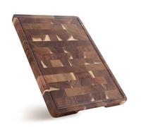 WeeGoo Acacia Wood End Grain Chopping Board, 38×26×2.3 cm Double-Sided Walnut Chopping Board, Wooden Cutting Board for Meat Vegetables Fruit