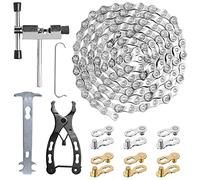 WeeGoo Bike Chain Multi Function Bike Mechanic Repair Kit Bicycle Chain and Checker 6/7/8 Speed Chains, 1/2x3/32 Inch Links Bikes Chains for Mountain Folding Bikes