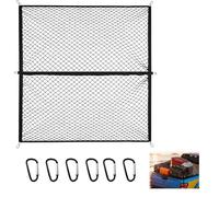 WeeGoo Elastic Cargo Net 120x120 cm, Single Layer Elastic Luggage Net with 6 Hooks, Truck Bed Cargo Mesh Organizer for Motorhome Van Vehicle